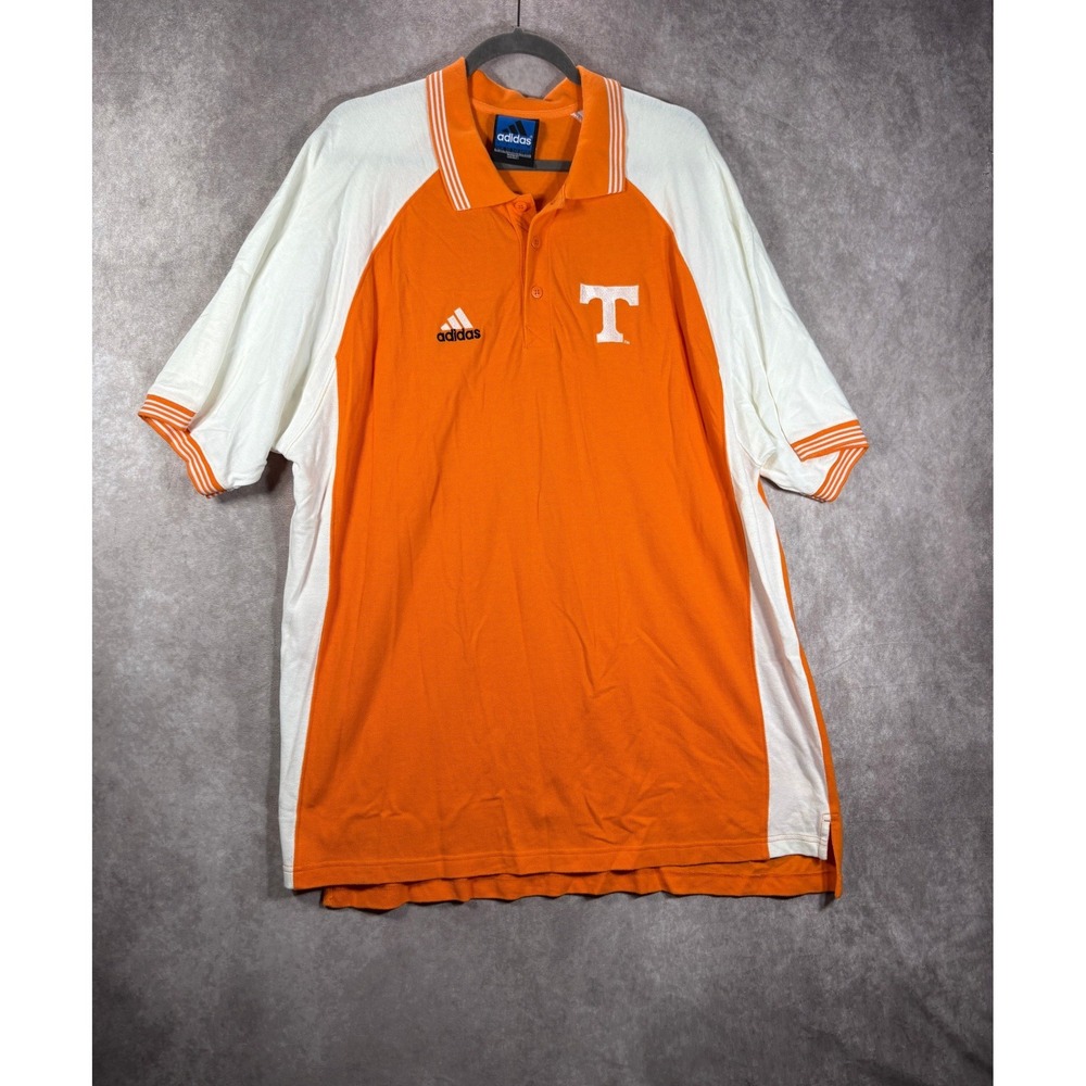 Adidas Polo Mens XXL Orange Tennessee Volunteers Vols NCAA Raglan Sportswear